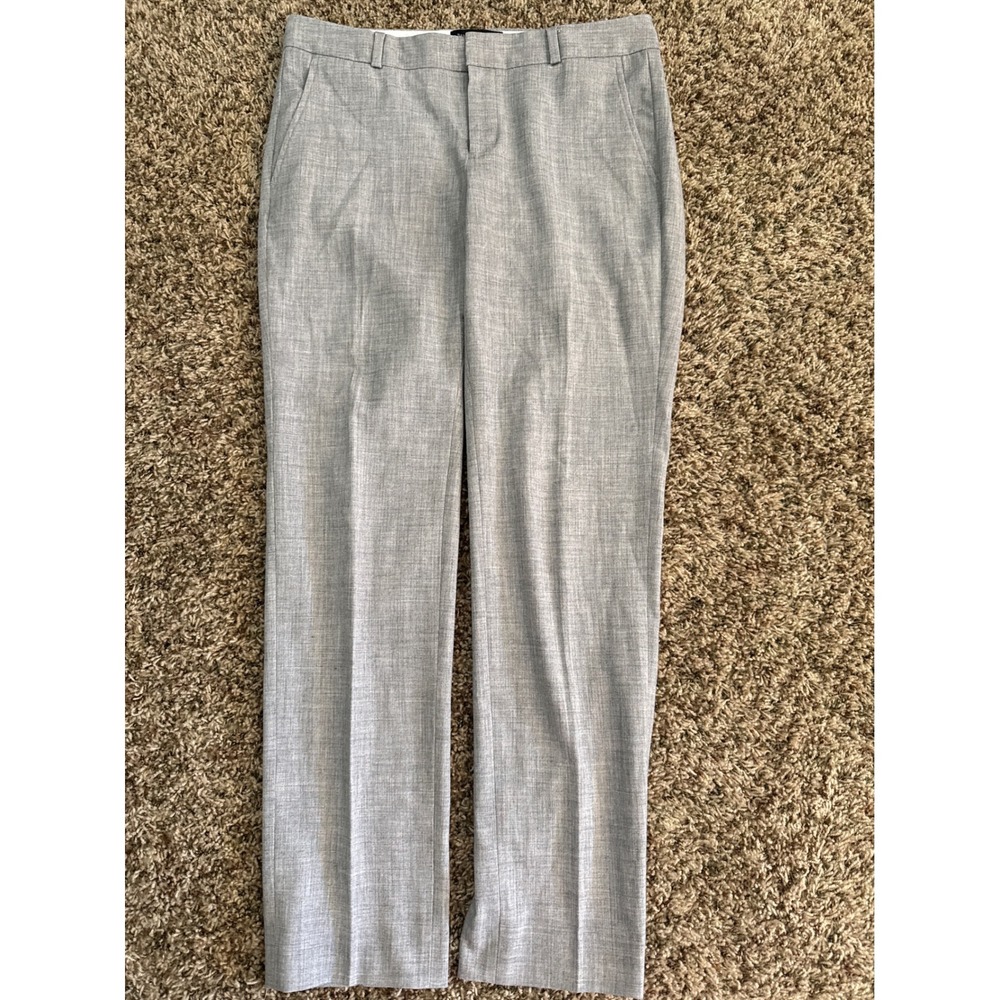Banana Republic Ryan Straight Leg Dress Pants Gray XS 4 Womens Office Business